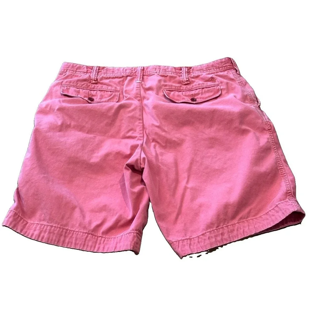 Polo Ralph Lauren Mens 38 Salmon Pink Red Classic Fit Chino Shorts Drawstring